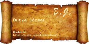 Dutka József névjegykártya