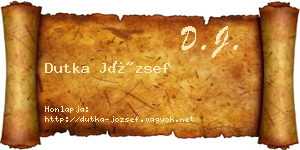 Dutka József névjegykártya